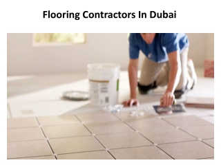 Flooring Contractors In Dubai