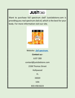Full Spectrum | Justcbdstore.com