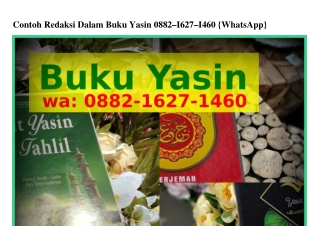 Contoh Redaksi Dalam Buku Yasin Ô88ᒿ-IϬᒿᜪ-IㄐϬÔ(WA)