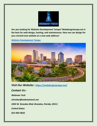 Website Development Tampa | Webdesigntampa.net