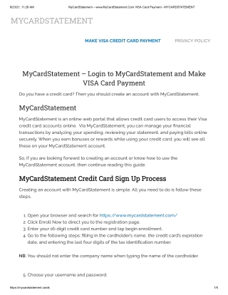 MyCardStatement &ndash_ www.MyCardStatement.Com VISA Card Payment (1) (3)