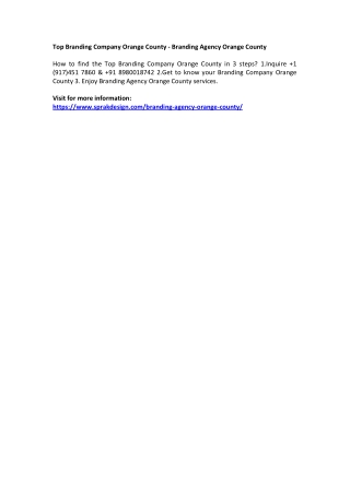 Top Branding Company Orange County - Branding Agency Orange County