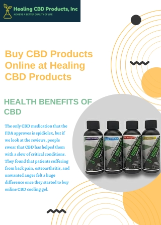 Buy CBD Products Online at Healing CBD Products