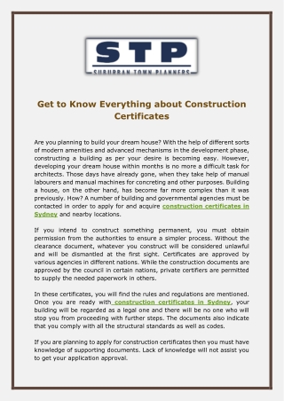 Get to Know Everything about Construction Certificates