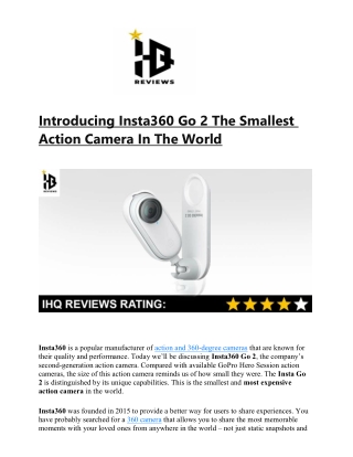 Introducing Insta360 Go 2 The Smallest Action Camera In The World