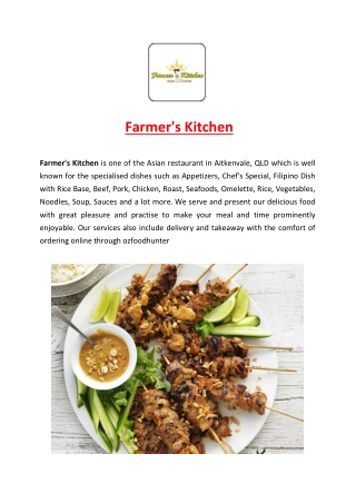 5% off - Farmer's Kitchen Menu Aitkenvale, QLD