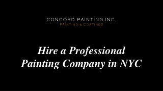 Hire a Professional Painting Company in NYC