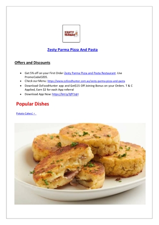 Zesty Parma Pizza And Pasta – 5% Off – Pizza Cranbourne Takeaway, VIC.