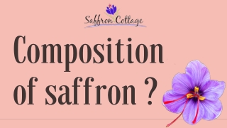 Composition of saffron