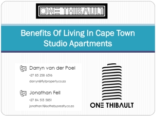 Benefits Of Living In Cape Town Studio Apartments