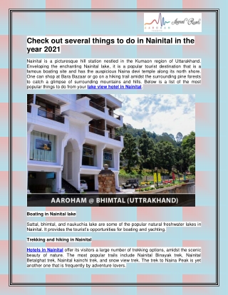 Hotels in Nainital