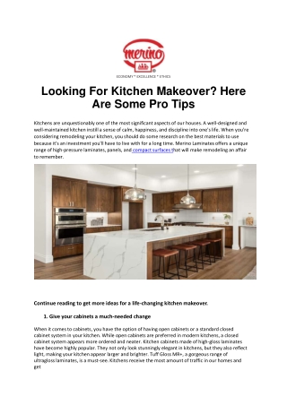 Looking For Kitchen Makeover? Here Are Some Pro Tips