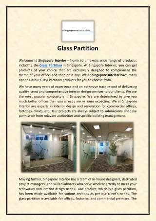 Glass Partition