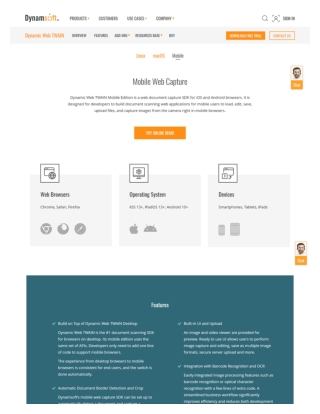 Mobile Document Scanner - Dynamsoft