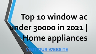 Top 10 window ac under 30000 in 2021  Home appliances