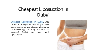 Cheapest Liposuction in Dubai