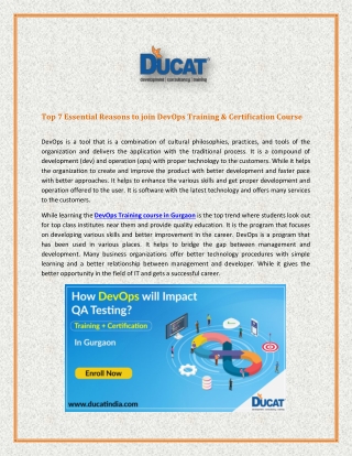 Join Our DevOps Certification Training Course Online in Gurgaon