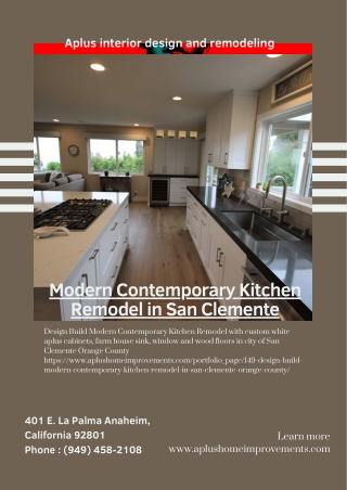 Modern Contemporary Kitchen Remodel in San Clemente
