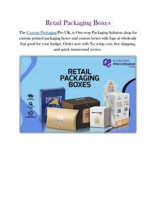 Retail Packaging Boxes