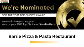 Barrie Pizza & Pasta Restaurant