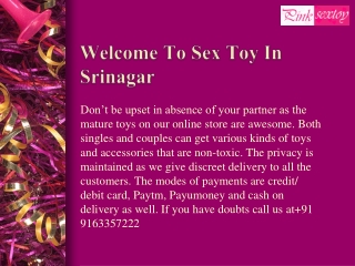 Welcome To Sex Toy In Srinagar