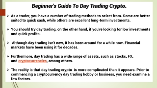 Beginner's Guide To Day Trading Crypto.