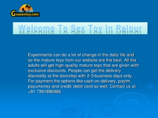 Welcome To Sex Toy In Raipur