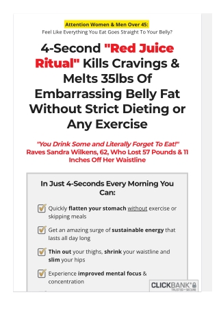 4 Second Red Juice Ritual Kills Cravings And Melts Belly Fat