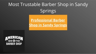 Professional Barber Shop in Sandy Springs