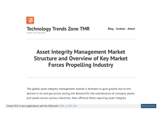 Asset Integrity Management Market Demand and Forecast by 2025