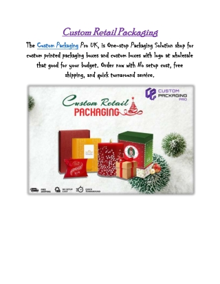 Custom Retail Packaging