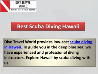 Best Scuba Diving Hawaii