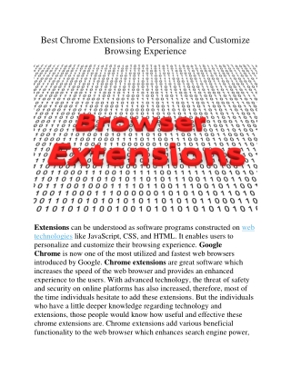 Best Chrome Extensions To Personalize and Customize Browsing Experience-converted