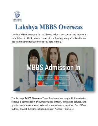 Study MBBS Abroad Consultant in Indore