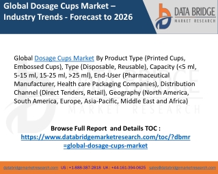 Global Dosage Cups Market