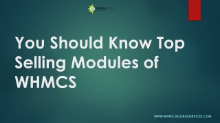 You Should Know Top Selling Modules of WHMCS