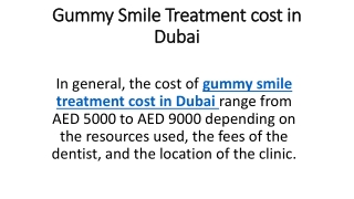Gummy Smile Treatment cost in Dubai