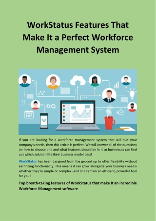 WorkStatus Features That Make It a Perfect Workforce Management System