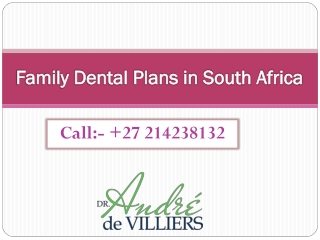 Family Dental Plans in South Africa