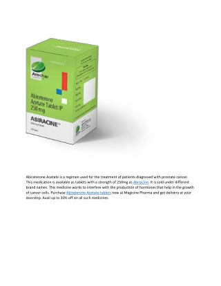 Abiraterone Acetate tablets