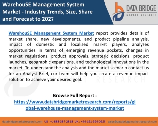 WarehouSE Management System Market Growth, Trends And Forecast including covid19 Impact