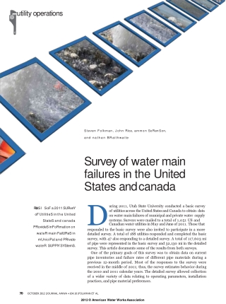Survey of water main failures in the United States and Canada