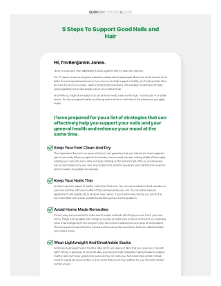 5 Steps To Support Good Nails And Hair