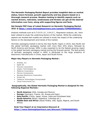 Hermetic Packaging Market