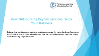 How Outsourcing Payroll Services Helps Your Business