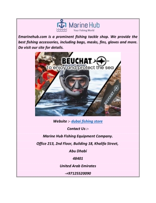 Dubai Fishing Store  Emarinehub.com