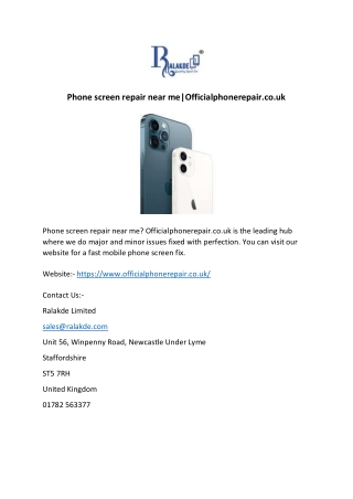 Phone screen repair near me  | Officialphonerepair.co.uk