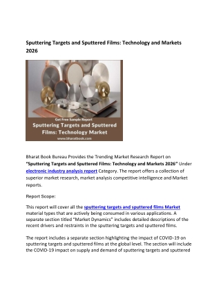 Global Sputtering Targets and Sputtered Films Market Technology 2026