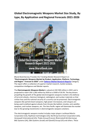 Global Electromagnetic Weapons Market Research Report 2021-2026