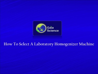 Laboratory Homogeniser Machine